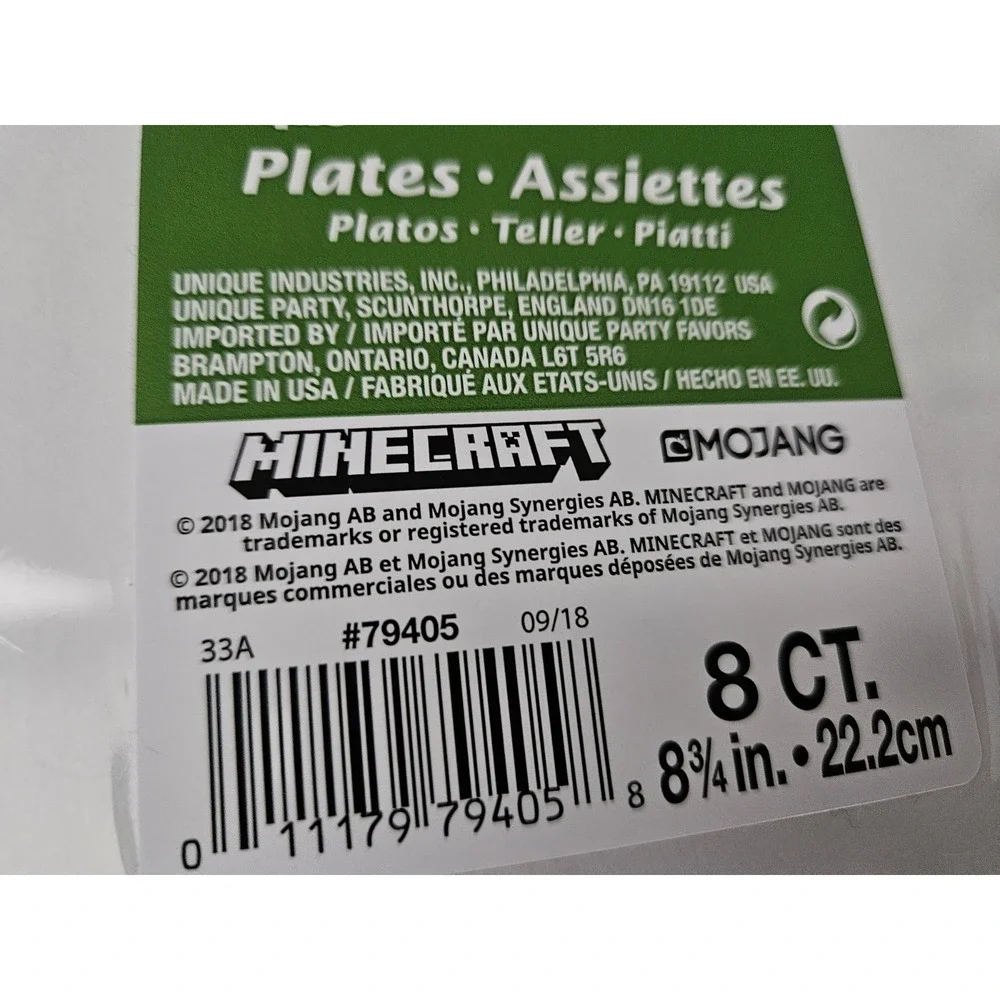 2018 Minecraft Birthday Party Decorations And Supplies‎ Lot New In Packages